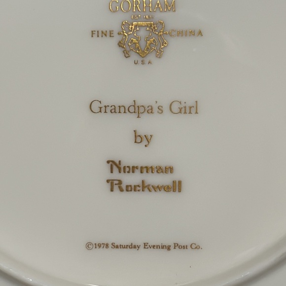 NORMAN ROCKWELL Limited Edition Danbury Mint Collectible Plate “Grandpa’s Girl” - Picture 4 of 8